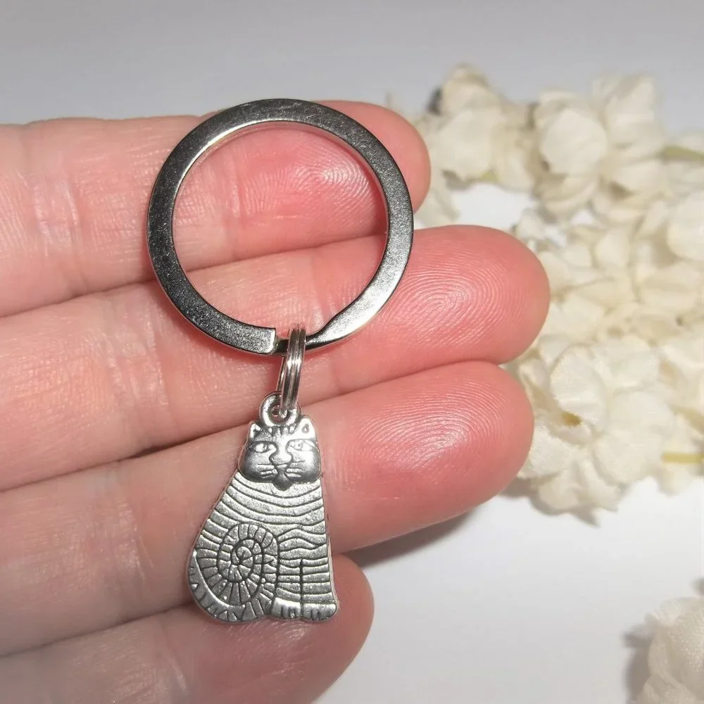 Keychain, Keyring, Cat Keychain, Cat Keyring, Kitten, Gift Idea for Her NWT A378